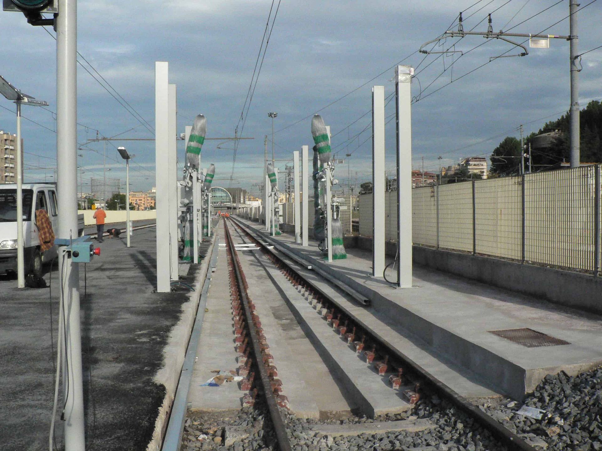 Italo train wash platform treated with Vetrofluid