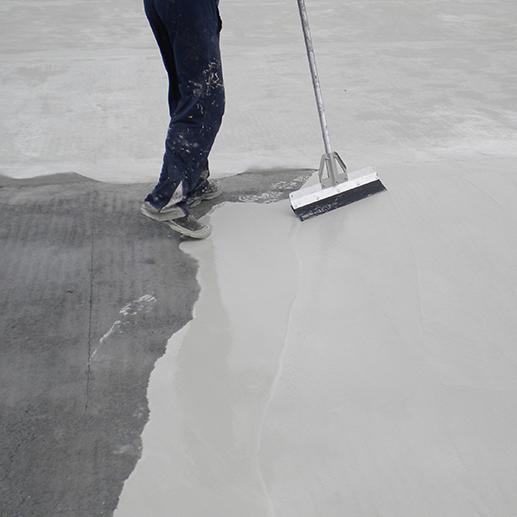 Coating protection on a concrete floor