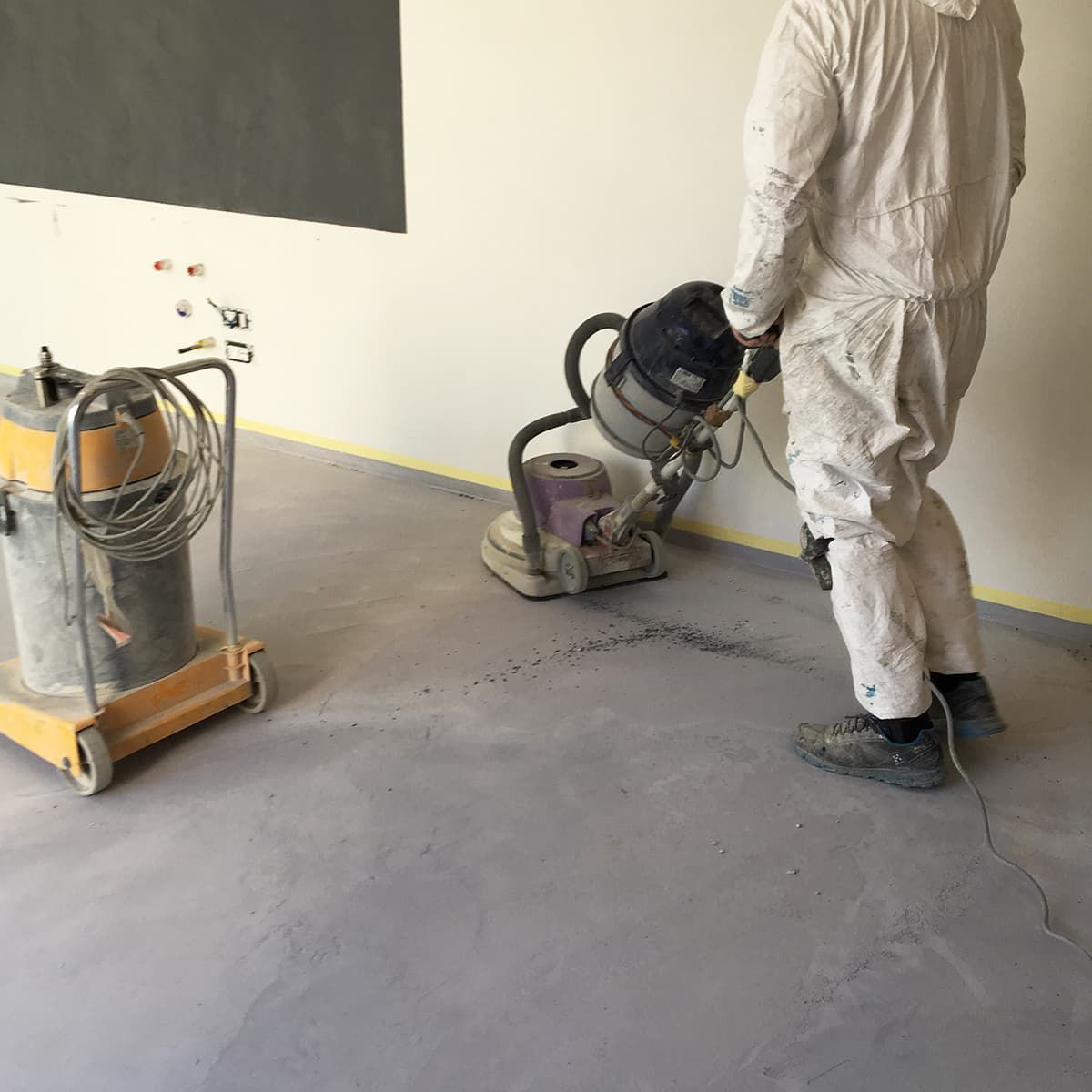 Sanding a floor