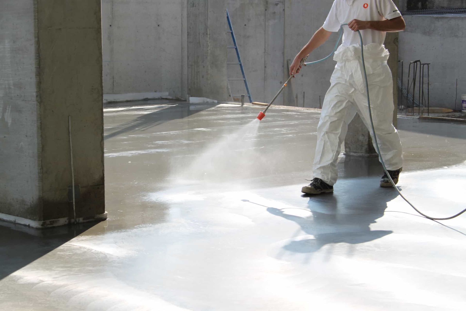 Applying Evercrete Pavishield with a low-pressure sprayer