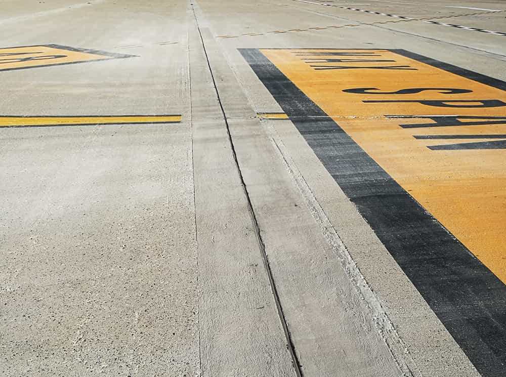 Ecobeton Crono on airport runway restoration