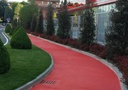 A bicycle path overlaid with Ercole in red