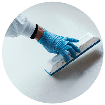 Application of a transparent sealer on top of a Microbond decorative overlay