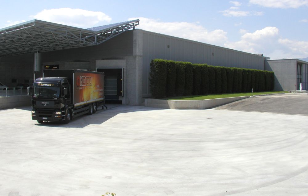 External concrete loading and unloading yard of a factory treated with Evercrete Pavishield